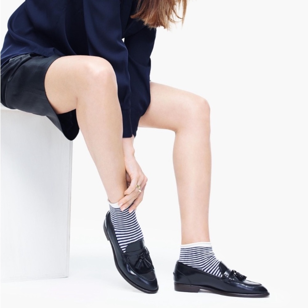 J. Crew Black Tassel Loafers